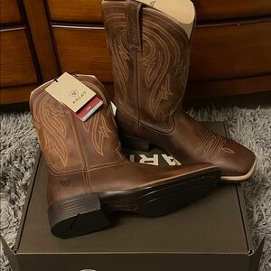 Ariat Men's Plano Woody Tan Leather Cowboy Boots